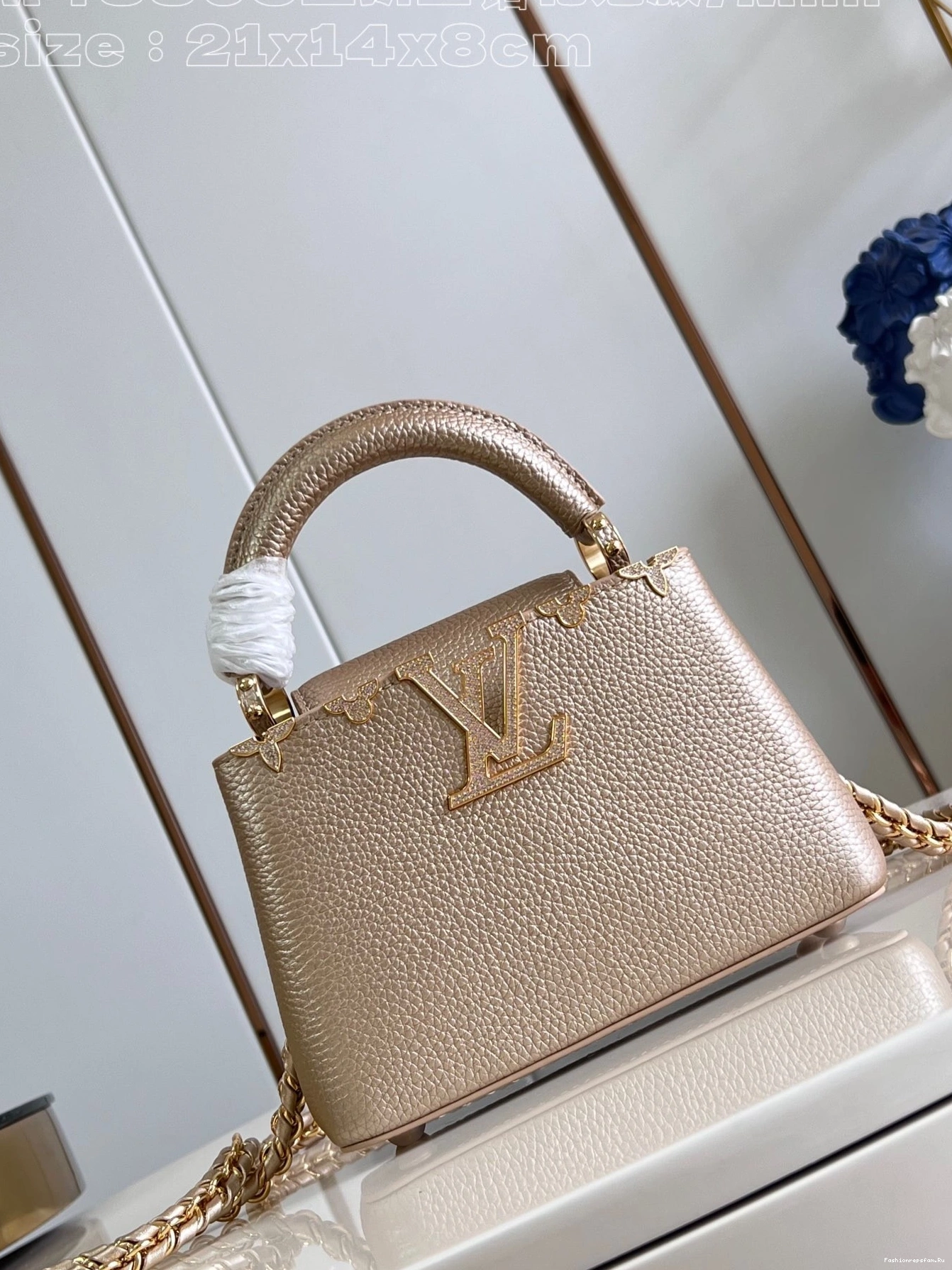 FS CHEAP CAPUCINES MINI-21*14*8CM VUITTON LOUIS 0713